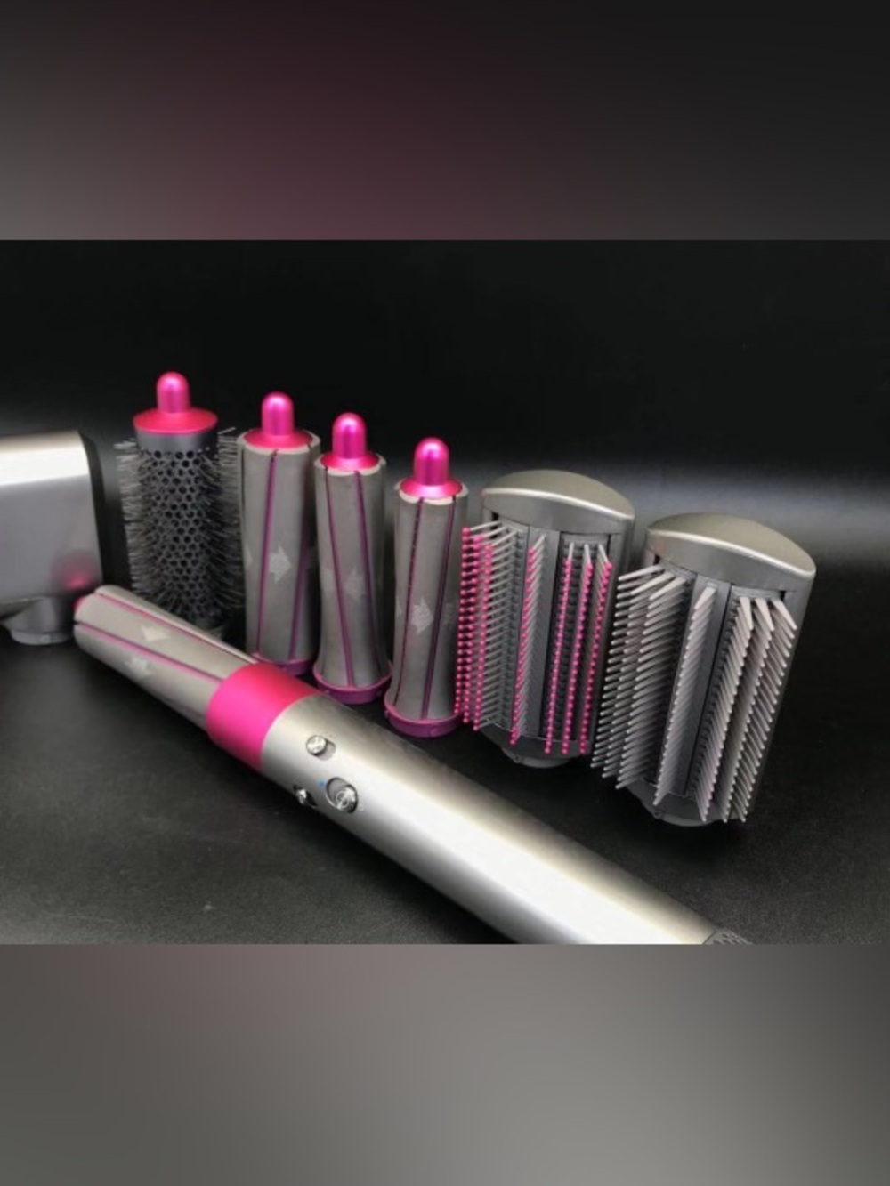 Dyson Airwrap Complete Multi Styler Nickel/Fuchsia w/ Attachments Case - Picture 4 of 4